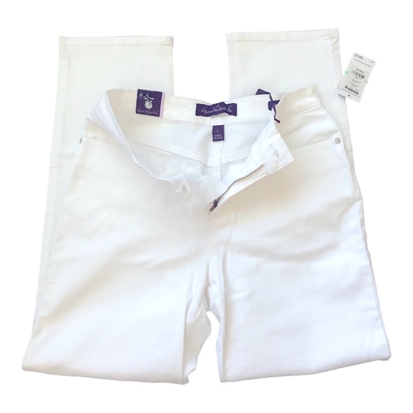 Gloria Vanderbilt Amanda White Jeans 8 Short 28” Inseam Classic Rise 11” - Picture 5 of 6